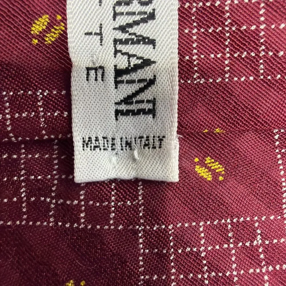 Giorgio Armani Cravatte Silk Tie Maroon Designer Necktie Italy Vintage Y2k Gift
